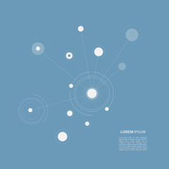 Connect circle background. Vector page template