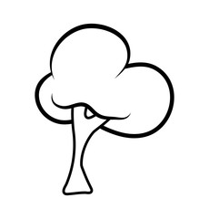 cartoon tree  outlinevector symbol icon design. Beautiful illustration isolated on white background