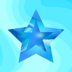 Blue star vector background