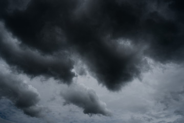 Obraz premium dark storm clouds,clouds with background,Dark clouds before a thunder-storm.