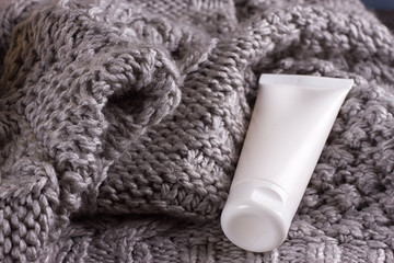 Light knitted sweater, tube,