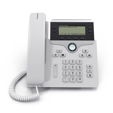 Office Phone - IP Phone technology for business on a white. 3D illustration, clipping path
