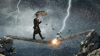 Obraz premium Determined to face any challenge. Mixed media