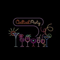 Cercles muraux Art abstrait Cocktail Party Poster Design