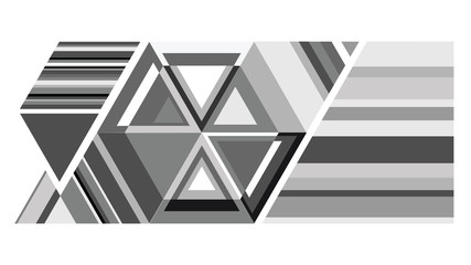 Geometric concept of gray and white background