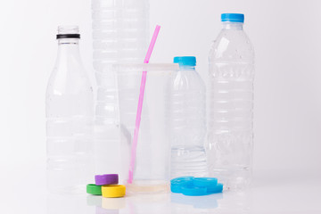 Plastic bottles for the recycle