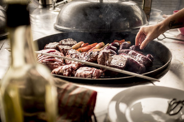 Food on grill