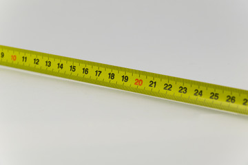 Yellow Measure Tape,  Centimeter. Measure Tool Equipment. Background
