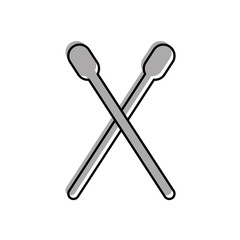 drum stick isolated icon vector illustration design