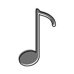 music note isolated icon vector illustration design