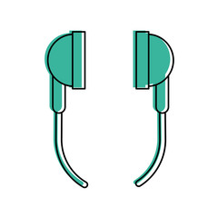 audio earphones isolated icon vector illustration design