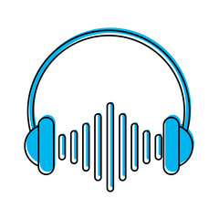 audio earphones isolated icon vector illustration design