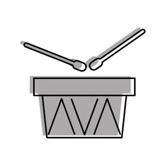 drums musical instrument icon vector illustration design