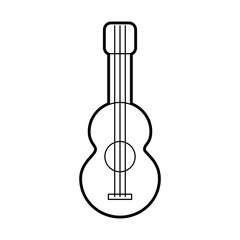 acoustic guitar isolated icon vector illustration design