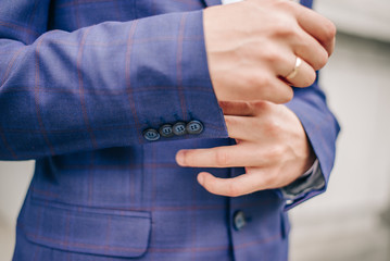 Buttons on the suit
