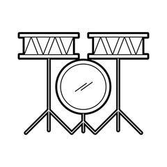 battery drums instrument icon vector illustration design