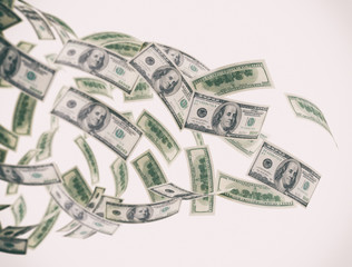 Flying money us dollars