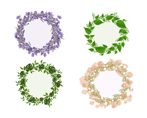 lavender greenery floral frames