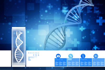 3d illustration DNA background