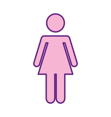 female gender silhouette isolated icon vector illustration design