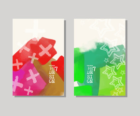 abstract acrylic style brochure design.