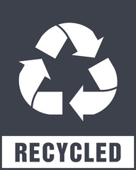 Recycled and Packaging Symbol. Sign for Cargo