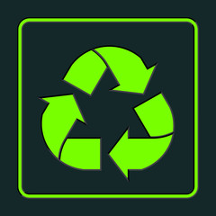 Recycled and Packaging Symbol. Sign for Cargo