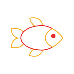 delicious fish isolated icon vector illustration design