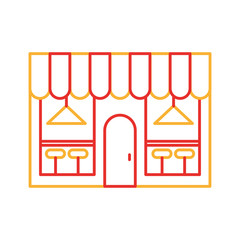 store building front icon vector illustration design