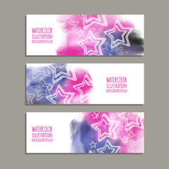 Vector banner shapes collection isolated on white © sdmix