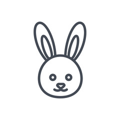 Easter holiday line icon bunny animal