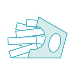 frieds potatoes isolated icon vector illustration design