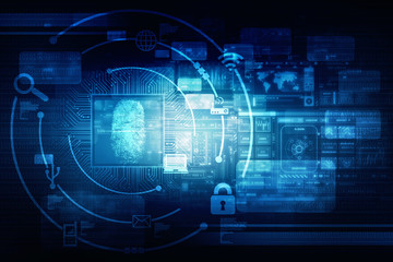 2d illustration Finger Print