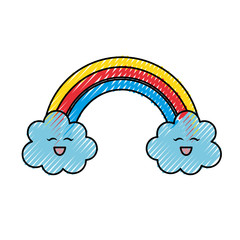 Beautiful rainbow cartoon