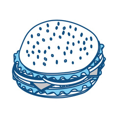 Hamburger fast food icon vector illustration graphic design