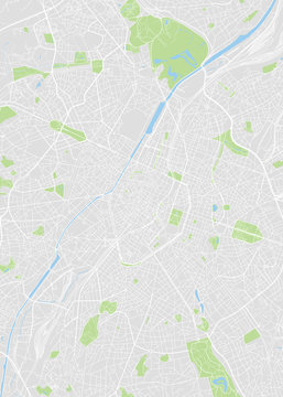 Brussels color vector city map