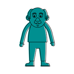 cute happy elderly man icon image