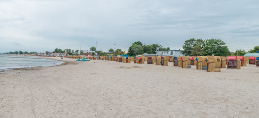 Strandk&ouml;rbe am Strand von Kellenhusen, Deutschland