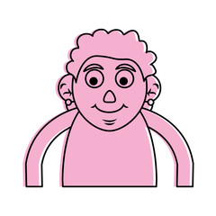 cute happy elderly woman icon image