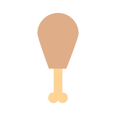 delicious chicken isolated icon vector illustration design