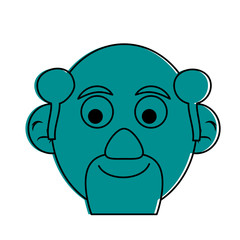 cute happy elderly man icon image