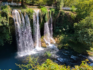 Fototapeta na wymiar Duden waterfall in Turkey