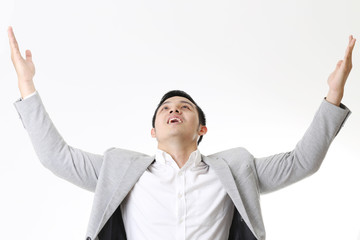 Portrait of business man isolated