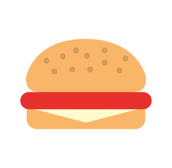 delicious burger isolated icon vector illustration design