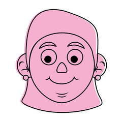 cute happy elderly woman icon image