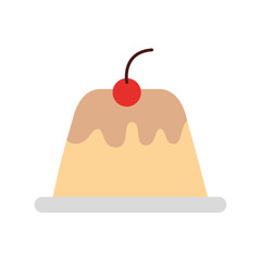 sweet pudding isolated icon vector illustration design
