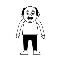 cute happy elderly man icon image