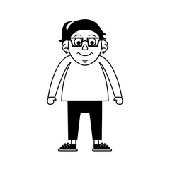 cute happy elderly woman wearing glasses  icon image