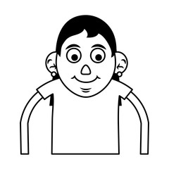 Obraz premium cute happy elderly woman icon image