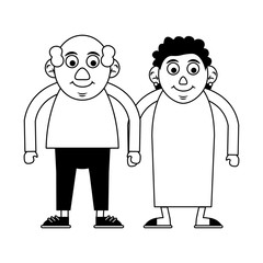 Obraz premium cute elderly people icon image